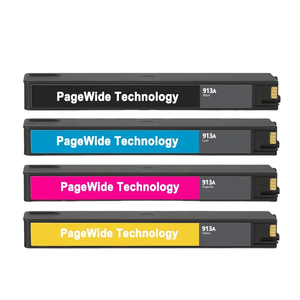 Ocbestjet 4色互換インクカートリッジとピグメントインク付きHP 913 913A用HP PageWide 352dw 377dw 452dw 452dn 477dw 477dn用