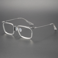 80863 haute qualité Unique homme fait à la main acétate optique cadre rétro en gros à la main lunettes acétate lunettes cadre de lunettes