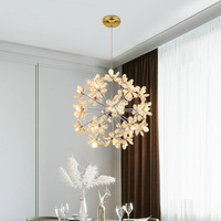 Romantique Délicatesse Boule De Cristal Moderne Simple De Luxe Escaliers Villa Salon Pissenlit Fleur Chambre Centre Commercial Lustre