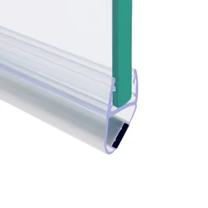 GUIDA 7160067 Hitam Rubber PVC Tahan Air Shower Kaca Pintu Magnetik Sealing Strip Transparan untuk 6-10Mm Kaca