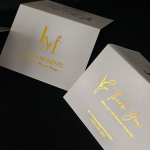 <span class=keywords><strong>Carte</strong></span> de remerciement personnalisé<span class=keywords><strong>e</strong></span> pliante imprimé<span class=keywords><strong>e</strong></span> en feuille d'or avec logo, <span class=keywords><strong>carte</strong></span> <span class=keywords><strong>postale</strong></span> d'instructions d'entretien en papier kraft pour fleuriste - Product Image 2
