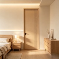 Ensemble de portes intérieures modernes en bois composite massif de haute qualité, résistantes au feu et à l'humidité, écologiques, pour hôtel et villa