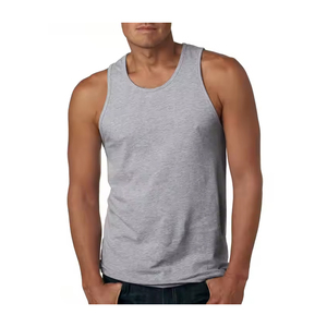 <b>Men's</b> <b>White</b> Cotton <b>Tank</b> <b>Top</b> O-Neck Solid Color Casual Knitted Sleeveless Quick Dry Breathable Eco-Friendly <b>for</b> Daily Wear - Product Image 3