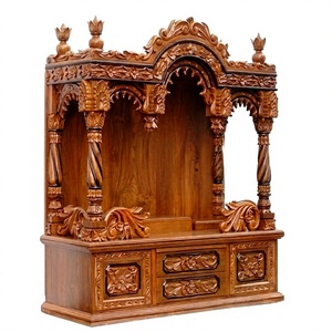Mandir/Puja Ghar de Madera de Teca, Artesanía, Decoración para el Hogar, Moderno, Tamaño Personalizado, Color Personalizado, Marca DSTEXPORTS, Punjab - Product Image 3