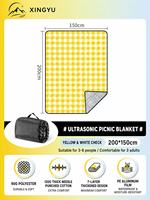 Tapis de pique-nique d'extérieur épaissi, imperméable, portable, disponible en plusieurs couleurs et tailles