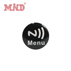 13.56MHZ NTAG213 NFC Google Review Sticker a resina epossidica per il ristorante Menu dei Social Media