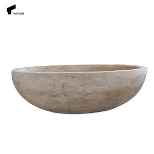 Tostone Modern Interieur Marmeren Classico Travertijn Vrijstaande Badkuipen Voor Indoor Renovaties Van Huizen Villa 'S Badkuip - Product Image 2