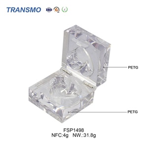 กล่องพลาสติก PET รูปหัวใจสำหรับบรรจุภัณฑ์บลัชออน 4 กรัม กล่องเปล่าสำหรับอายแชโดว์ บรรจุภัณฑ์เครื่องสำอาง ขายส่งโดยตรงจากซัพพลายเออร์ - Product Image 3