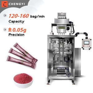 เครื่องบรรจุผงน้ำผลไม้มะม่วงส้มแบบซองปิดผนึกด้านหลังหลายเลน เครื่องบรรจุผงผลไม้อัตโนมัติ - Product Image 1