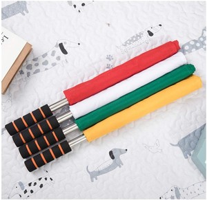 Sân thể thao quốc tế rắn màu trọng tài cờ cực trên một cây gậy màu vàng đỏ trận đấu bóng đá bóng đá 100% polyester trọng tài cờ - Product Image 2