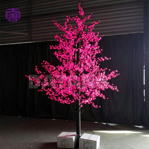 Arbre lumineux LED extérieur durable pour Noël, étanche, en fer, motif fleurs de cerisier, indice de protection IP65, contrôle par application, idéal pour les communautés résidentielles - Product Image 2