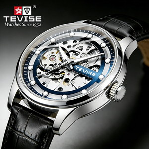 <span class=keywords><strong>Orologio</strong></span> Meccanico di Lusso TEVISE per <span class=keywords><strong>Uomo</strong></span>, Impermeabile con Cassa in Lega e <span class=keywords><strong>Cinturino</strong></span> in <span class=keywords><strong>Pelle</strong></span>, Resistenza all'Acqua 3BAR - Product Image 1