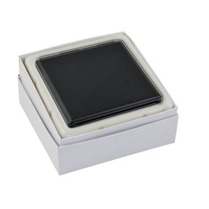 Customizable Logo Black Shiny Aluminium Pocket <b>Mirror</b> Compact Foldable LED <b>Makeup</b> <b>Mirror</b> 1x Magnification Diamond Pattern <b>Box</b> - Product Image 2