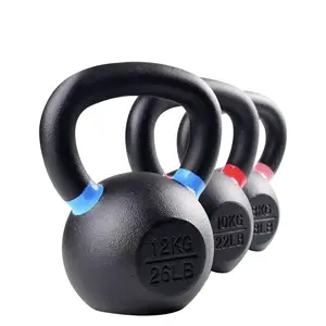 Colorful Deep Squat Sports Equipment Kettlebell Lifting Strength Training Dumbbell Iron Casting Forming Ear Kettlebell Fitness