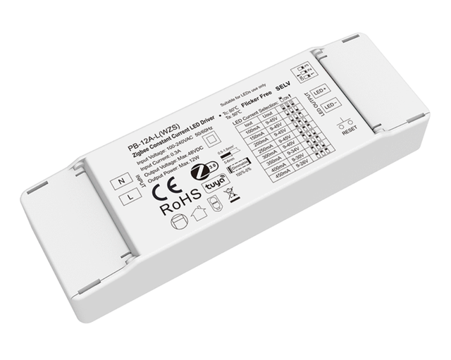 SKYDANCE 9-45VDC 100-450mA 1CH 12W Zigbee Constant Current LED Driver Zigbee3.0 LED Controller for Downlight PB-12A-L(WZS)