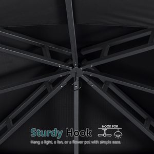 ABCCANOPY Tonnelle de jardin Genova 4 saisons avec toit rigide et moustiquaire, Gazebo 3x3 m avec bâche et tentes - Product Image 3