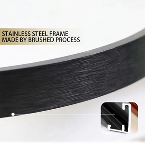 Tete tùy chỉnh nhà khách sạn lớn khung nhôm gương mặc quần áo vàng treo tường hình bầu dục trang trí đầy đủ chiều dài gương tường lớn - Product Image 3