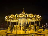 Chine pas cher carnaval manèges jeu amusant juste parc d'attractions manèges manège attraction mini enfants carrousel joyeux aller rond à vendre