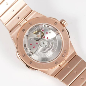 Relojes Mecánicos de Lujo para Hombre, Clásicos, Más Vendidos, Luminosos, Resistentes al Agua, con Reserva de Energía, Caja de Oro Rosa, Correa con Incrustaciones de Moissanita - Product Image 4