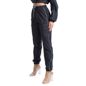 Vêtements de sport OEM en promotion avec bandes réfléchissantes 3M pour femmes, ensembles de survêtements en nylon - Product Image 6