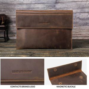 Funda de almacenamiento para ordenador portátil de viaje de cuero genuino, funda de negocios de 13-16 pulgadas para <span class=keywords><strong>Mac</strong></span> <span class=keywords><strong>Book</strong></span> <span class=keywords><strong>Pro</strong></span> Air M1 <span class=keywords><strong>M2</strong></span> - Product Image 6