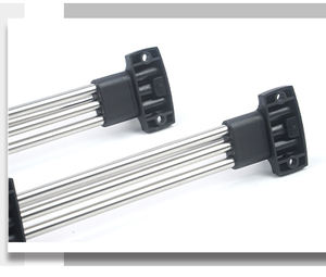 מתלה בגדים מתכוונן, נפתח, נשלף וניתן להסרה, עשוי ברזל ופלסטיק, עם בולם זעזועים יחיד, לתלייה על תקרה/דלת/קיר. - Product Image 6