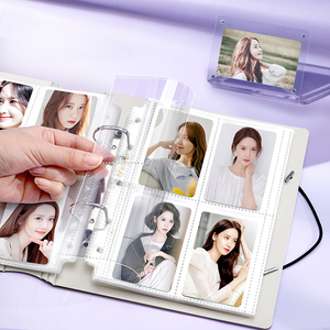 Reliure pour photocards A4/A5, grand format, 4/9 grilles, avec attache à anneau en <span class=keywords><strong>D</strong></span>, <span class=keywords><strong>album</strong></span> <span class=keywords><strong>photo</strong></span> de 3 pouces, porte-photos, reliure coréenne Kpop - Product Image 5
