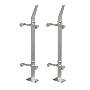 Stainless Steel Glass Railings 304 Grade Modern Minimalist Style For Shopping Mall Projects Linear Slanted Ladder Narrow Frame - Product Image 1