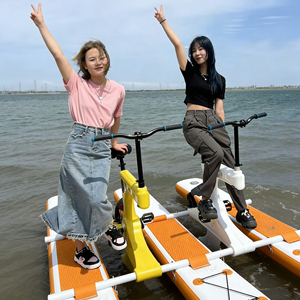 Bateau à pédales <span class=keywords><strong>gonflable</strong></span> stable à double paroi pour <span class=keywords><strong>2</strong></span> personnes, Aqua Cycle pour le divertissement familial et entre amis - Product Image 2