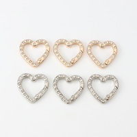 Moschettone a clip a forma di cuore per portachiavi, borse, accessori per la creazione di gioielli, fermaglio a molla a forma di cuore, all'ingrosso