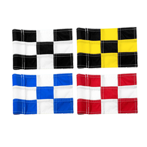 NUOXIN spanduk Target Golf Mini nilon 420D, latihan kustom tahan air, Pin bendera kotak-kotak dengan tabung - Product Image 2