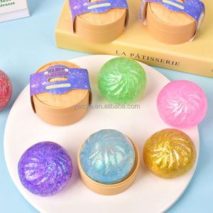 En stock Petites boules sensorielles anti-stress de 5,5 cm, type boulette de nourriture ou mini pain vapeur, moelleuses, scintillantes, en forme de boule, jouet de fidget, boîte mystère - Product Image 5