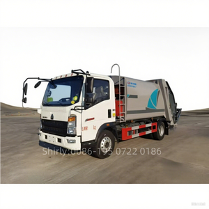 HOWO Compactor Camión de basura 8 metros cúbicos Capacidad 4x2 Motor manual Caja de cambios Fuente directa - Product Image 1