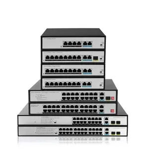 Umur panjang oem 24 Gigabit 2 SFP Switch 1000Mbps Uplink Giga LAN disesuaikan Rack-Mount Unmanaged Ethernet Network Switch