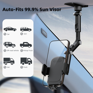 Supporto Universale per Telefono Cellulare, Rotazione a 360 Gradi, Montaggio su Parasole Auto o Specchietto Retrovisore, Regolabile - Product Image 5
