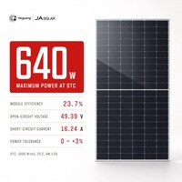 Panneau solaire bifacial double vitrage JA Solar JAM66D45 LB 615-640W de type N, DeepBlue 4.0 Pro, module à 23,7 % d'efficacité pour ferme solaire
