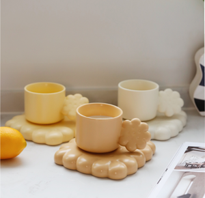 Set di Tazze da Caffè in Ceramica a Forma di <span class=keywords><strong>Biscotto</strong></span> con Piattino Abbinato, Design Unico e Trendy - Product Image 2