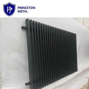 CE Certification Decorative Powder Coated Black Garden Metal Slat Aluminum Blade Fence Panels