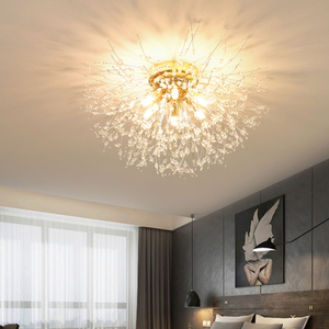 Lustre de plafond moderne en forme de <span class=keywords><strong>pissenlit</strong></span> de 60 cm, montage encastré, or, cristal de luxe, luminaire de plafond pour salon, chambre à coucher - Product Image 6
