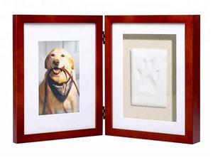 Marco de Fotos Conmemorativo para Mascotas de Madera MDF/Pino Qumazhu, Impresión de Huella de Perro en 3 Colores, Regalo de Condolencia Personalizable - Product Image 3