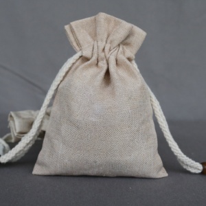 Reusable Recyclable Linen Drawstring Storage <b>Bag</b> Custom Logo Craft Gift Packaging for Wedding Party Accessories - Product Image 5