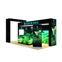 Aluminium Expo Fair Display Custom Backlit LED Logo Showcase Shelf Stand Exhibition Stand Trade Show