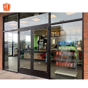 Porte de vitrine en aluminium avec panneau de verre Entrée commerciale - Product Image 4