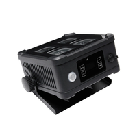 Projecteur LED carré mince haute puissance pour extérieur, 4x20W RGBWA UV 6-en-1, sur batterie, avec étui de charge rechargeable