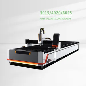 Mesin pemotong Laser logam lembaran serat Laser CNC pemotong harga pabrik Aluminum 3015 untuk karbon besi tahan karat aluminium