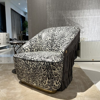 Canapé simple de haute qualité avec motif léopard canapé paresseux en cuir de qualité personnalisable pour application de villa