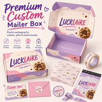 Boîte d'emballage personnalisée pour boulangerie e-commerce avec logo, boîte d'expédition en carton ondulé pour biscuits, desserts, coffrets cadeaux et marques de confiseries