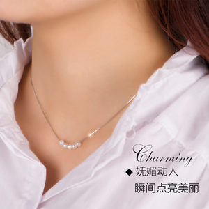 Pendenti <span class=keywords><strong>con</strong></span> collane in madreperla Joker in argento Sterling 925 per donna Fashion Lady Festival regalo gioielli in argento Sterling - Product Image 2