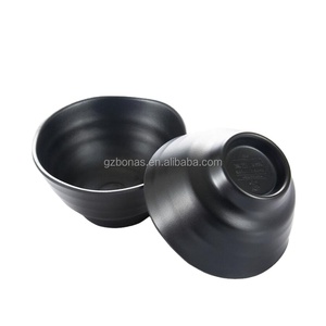 Ciotola di riso cinese di plastica delle ciotole della salsa di soia dell'olio di melamina nera - Product Image 3