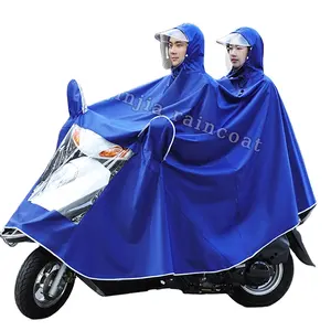 Wholesale Double Person Tandem Scooter Raincoat Adult Outdoor Rain Coat Cape Motorcycle Rain Poncho